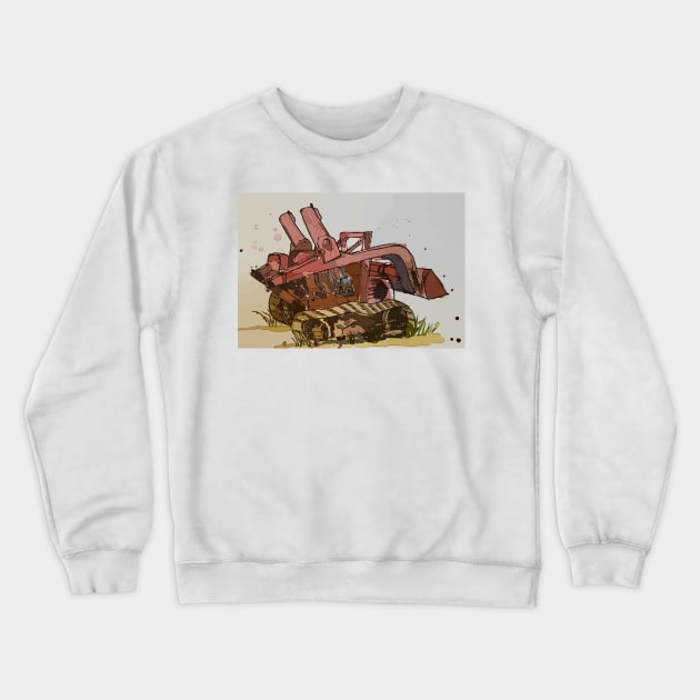 Bucyrus Erie TD9 Dozer shovel Illustration Crewneck Sweatshirt by WelshDesigns